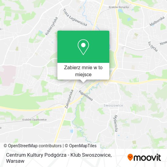 Mapa Centrum Kultury Podgórza - Klub Swoszowice