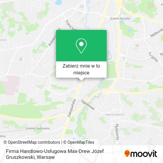 Mapa Firma Handlowo-Usługowa Max-Drew Józef Gruszkowski