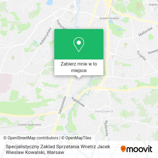 Mapa Specjalistyczny Zaklad Sprzatania Wnetrz Jacek Wieslaw Kowalski