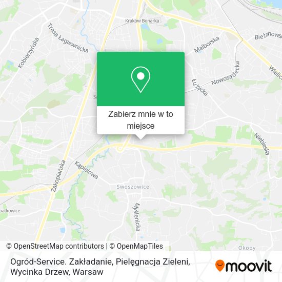 Mapa Ogród-Service. Zakładanie, Pielęgnacja Zieleni, Wycinka Drzew