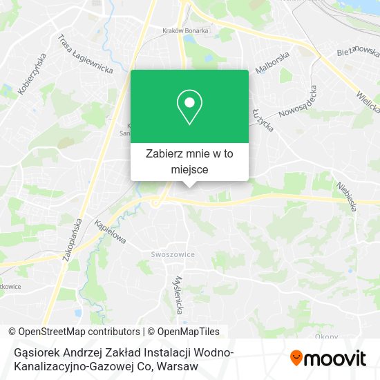 Mapa Gąsiorek Andrzej Zakład Instalacji Wodno-Kanalizacyjno-Gazowej Co