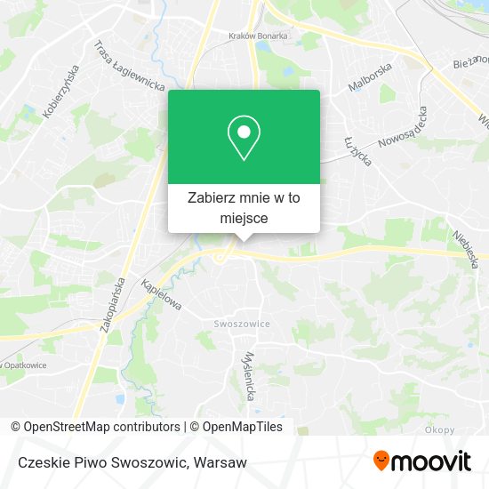 Mapa Czeskie Piwo Swoszowic