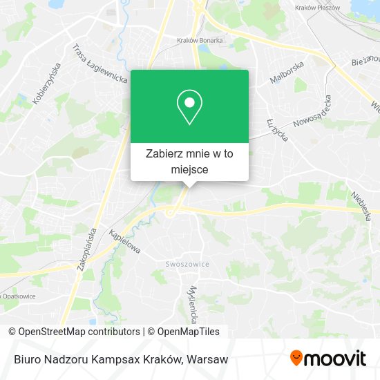 Mapa Biuro Nadzoru Kampsax Kraków