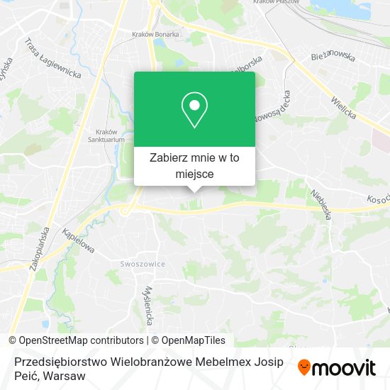 Mapa Przedsiębiorstwo Wielobranżowe Mebelmex Josip Peić