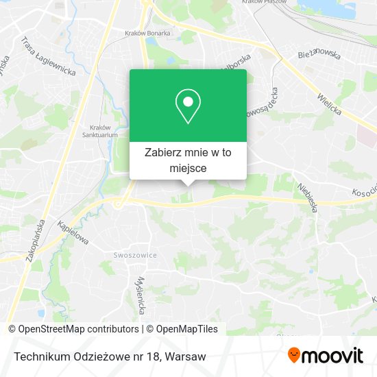 Mapa Technikum Odzieżowe nr 18