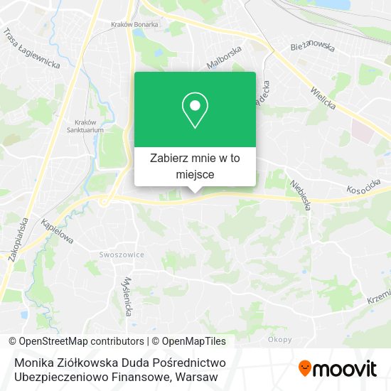 Mapa Monika Ziółkowska Duda Pośrednictwo Ubezpieczeniowo Finansowe