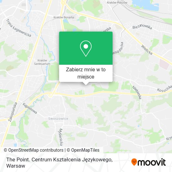 Mapa The Point. Centrum Kształcenia Językowego