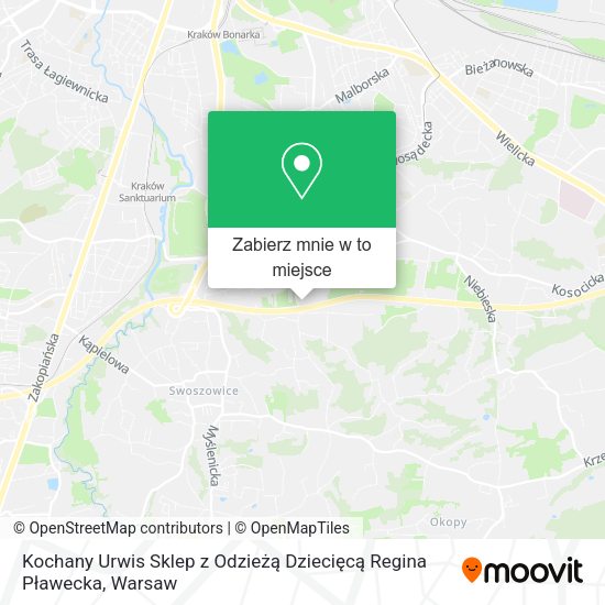 Mapa Kochany Urwis Sklep z Odzieżą Dziecięcą Regina Pławecka