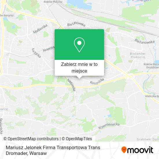 Mapa Mariusz Jelonek Firma Transportowa Trans Dromader