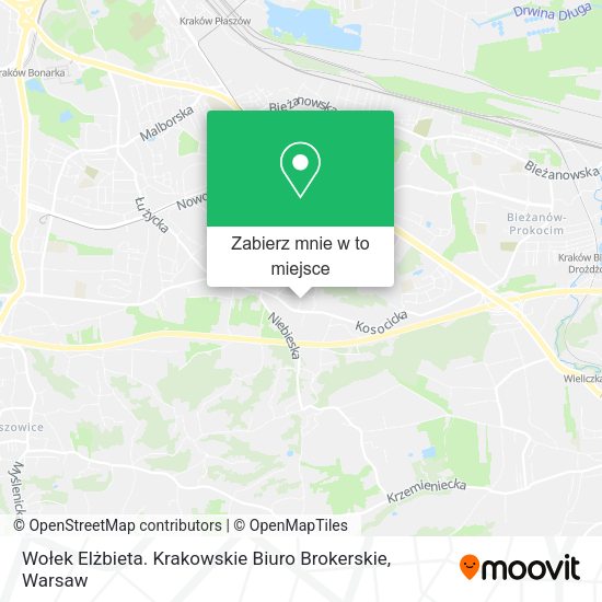 Mapa Wołek Elżbieta. Krakowskie Biuro Brokerskie