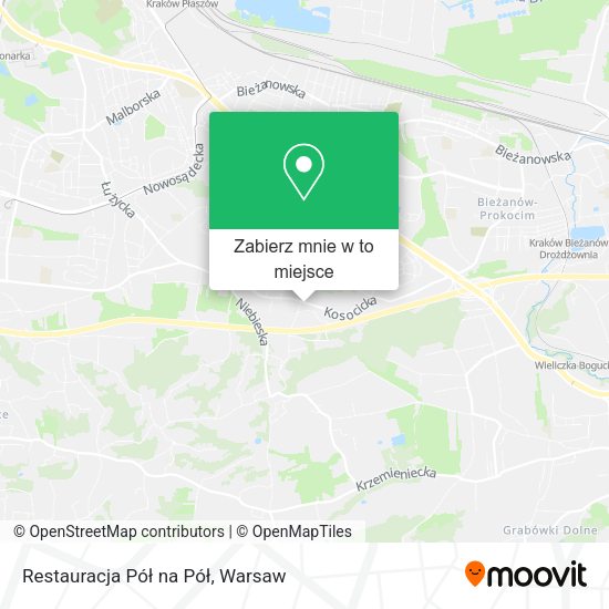 Mapa Restauracja Pół na Pół