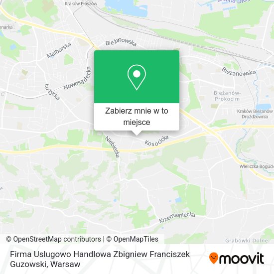 Mapa Firma Uslugowo Handlowa Zbigniew Franciszek Guzowski