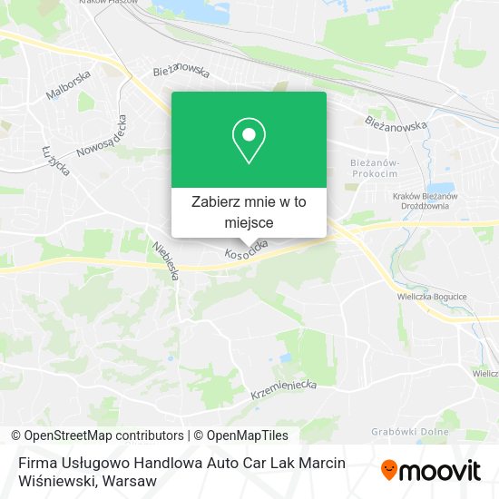 Mapa Firma Usługowo Handlowa Auto Car Lak Marcin Wiśniewski