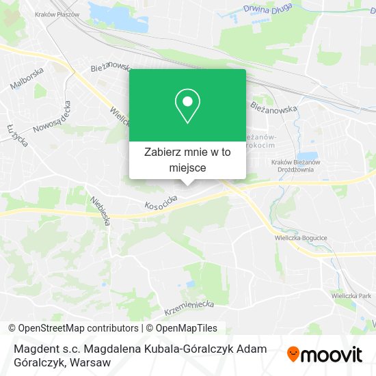 Mapa Magdent s.c. Magdalena Kubala-Góralczyk Adam Góralczyk