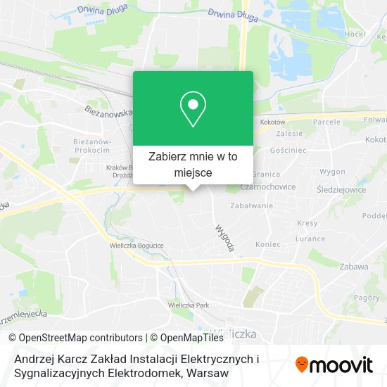 Mapa Andrzej Karcz Zakład Instalacji Elektrycznych i Sygnalizacyjnych Elektrodomek