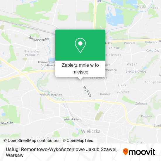 Mapa Usługi Remontowo-Wykończeniowe Jakub Szawel