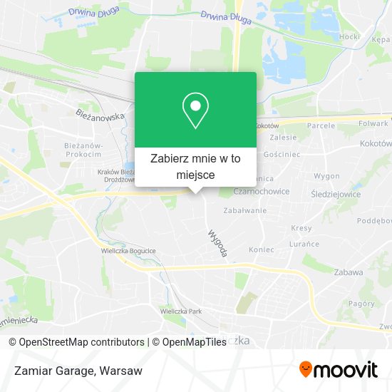 Mapa Zamiar Garage