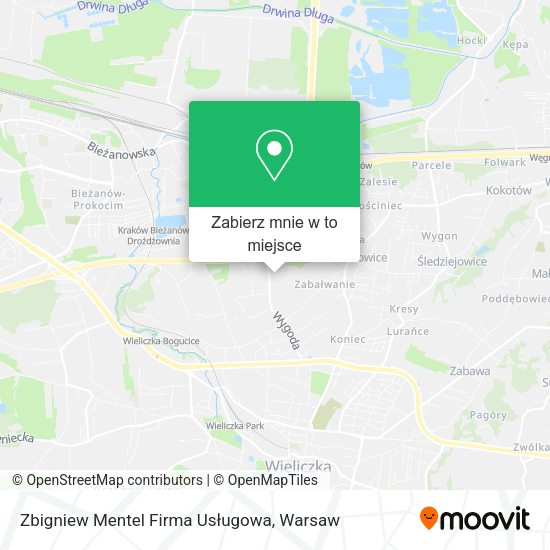 Mapa Zbigniew Mentel Firma Usługowa