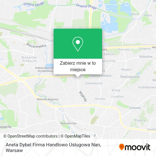 Mapa Aneta Dybel Firma Handlowo Uslugowa Nan