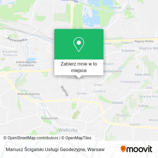 Mapa Mariusz Ścigalski Usługi Geodezyjne