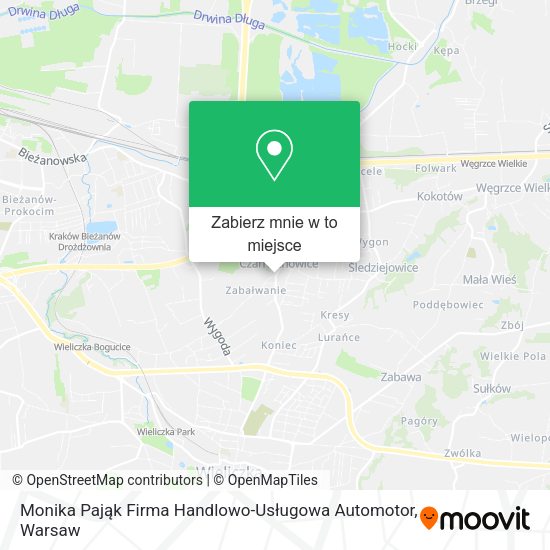 Mapa Monika Pająk Firma Handlowo-Usługowa Automotor