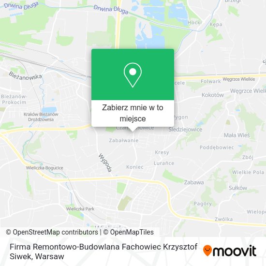 Mapa Firma Remontowo-Budowlana Fachowiec Krzysztof Siwek