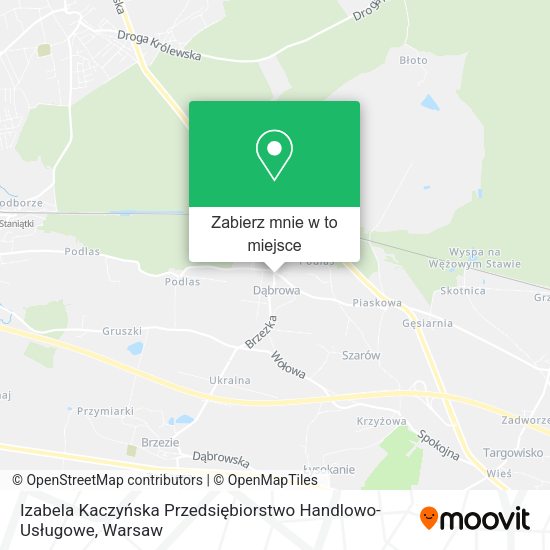 Mapa Izabela Kaczyńska Przedsiębiorstwo Handlowo-Usługowe