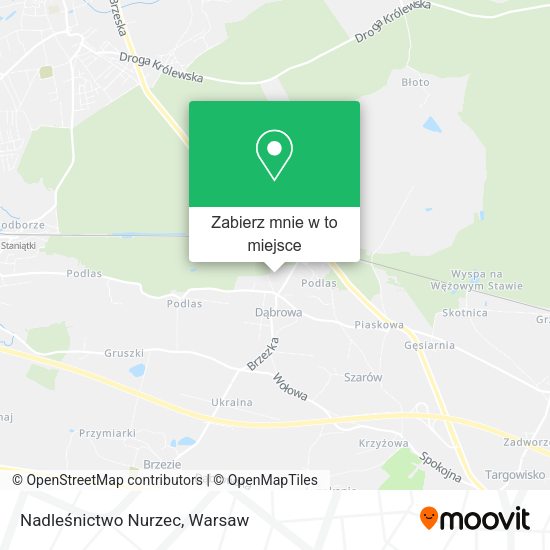 Mapa Nadleśnictwo Nurzec