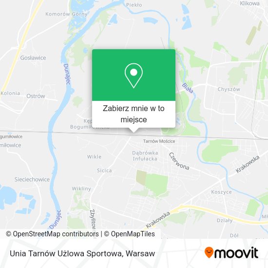 Mapa Unia Tarnów Użlowa Sportowa