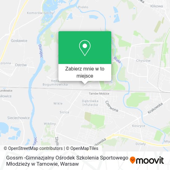 Mapa Gossm -Gimnazjalny Ośrodek Szkolenia Sportowego Młodzieży w Tarnowie