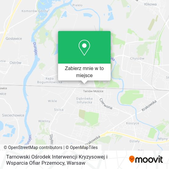 Mapa Tarnowski Ośrodek Interwencji Kryzysowej i Wsparcia Ofiar Przemocy