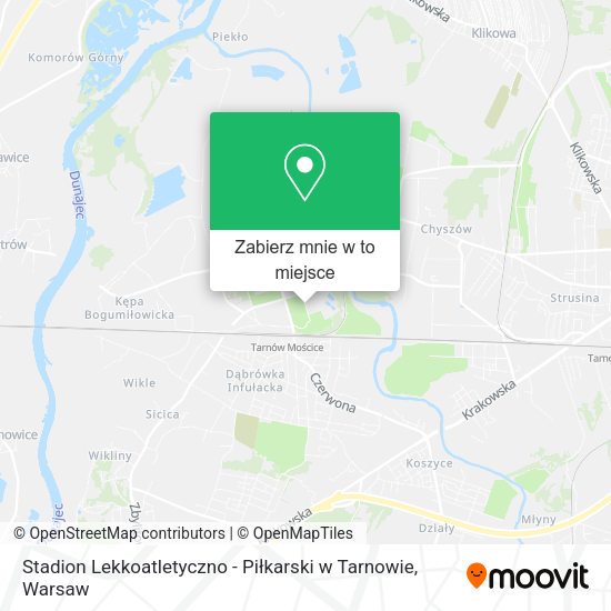 Mapa Stadion Lekkoatletyczno - Piłkarski w Tarnowie