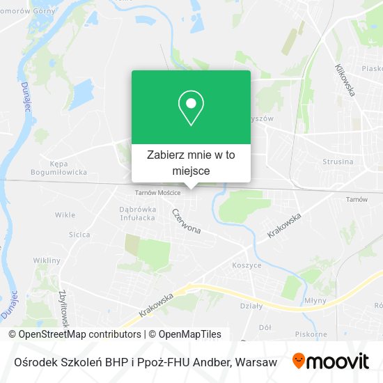 Mapa Ośrodek Szkoleń BHP i Ppoż-FHU Andber