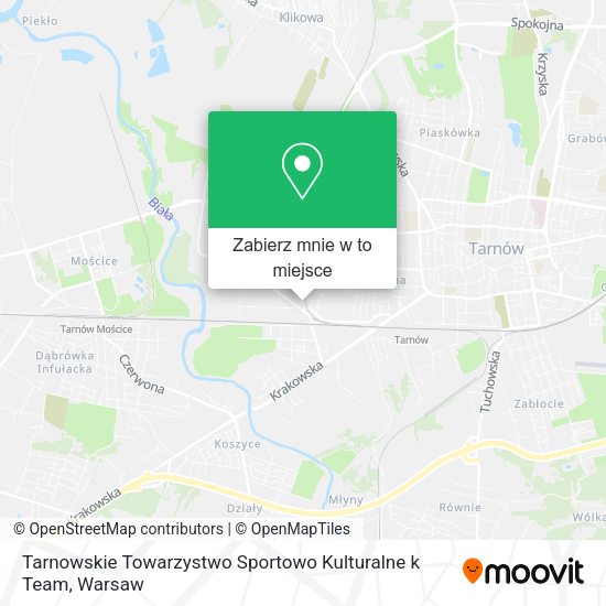 Mapa Tarnowskie Towarzystwo Sportowo Kulturalne k Team