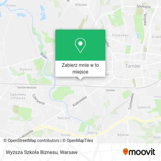 Mapa Wyższa Szkoła Biznesu