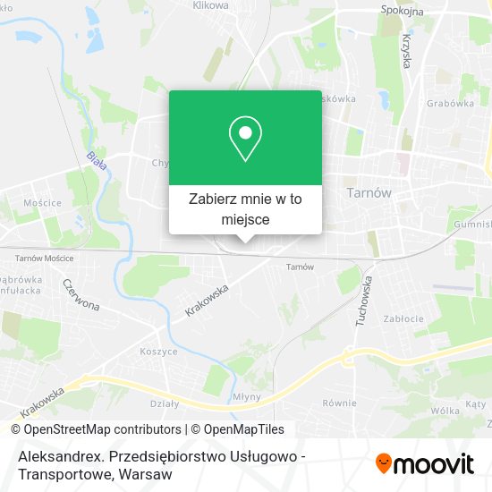 Mapa Aleksandrex. Przedsiębiorstwo Usługowo - Transportowe