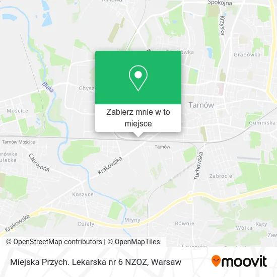 Mapa Miejska Przych. Lekarska nr 6 NZOZ