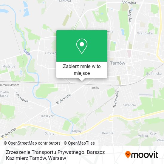 Mapa Zrzeszenie Transportu Prywatnego. Barszcz Kazimierz Tarnów