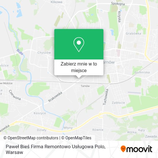 Mapa Paweł Bieś Firma Remontowo Usługowa Polo