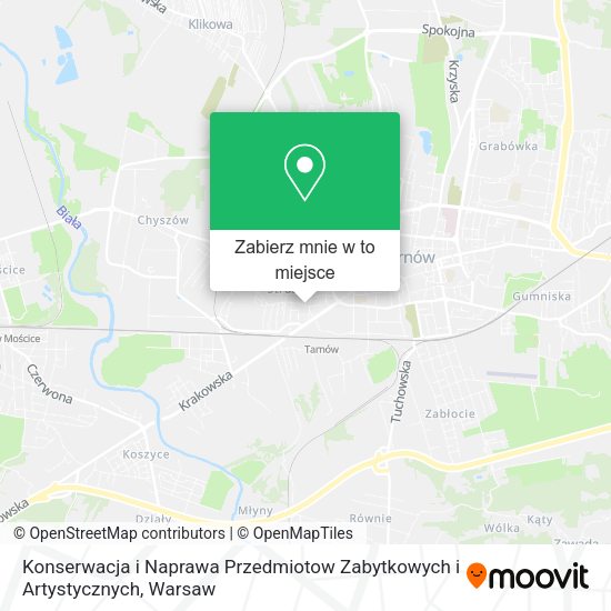 Mapa Konserwacja i Naprawa Przedmiotow Zabytkowych i Artystycznych