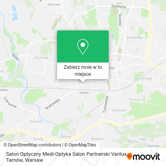 Mapa Salon Optyczny Medi-Optyka Salon Partnerski Varilux Tarnów