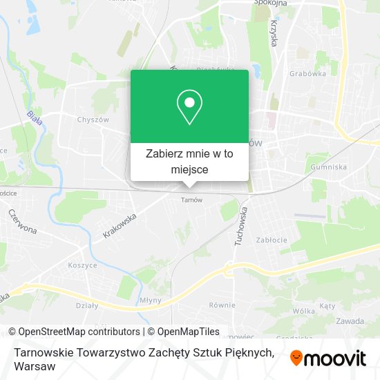 Mapa Tarnowskie Towarzystwo Zachęty Sztuk Pięknych