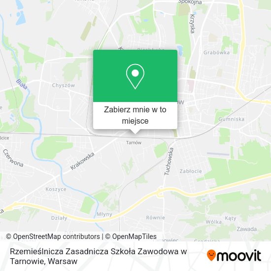 Mapa Rzemieślnicza Zasadnicza Szkoła Zawodowa w Tarnowie