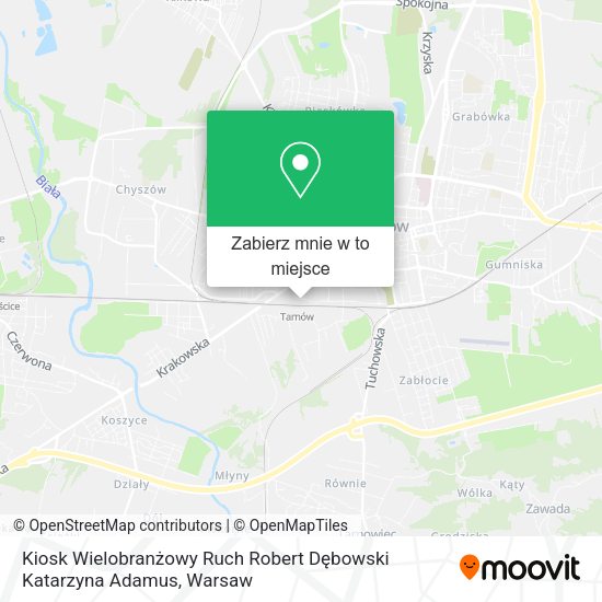 Mapa Kiosk Wielobranżowy Ruch Robert Dębowski Katarzyna Adamus