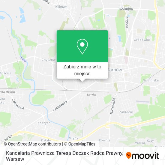 Mapa Kancelaria Prawnicza Teresa Daczak Radca Prawny