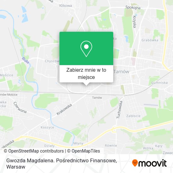 Mapa Gwozda Magdalena. Pośrednictwo Finansowe