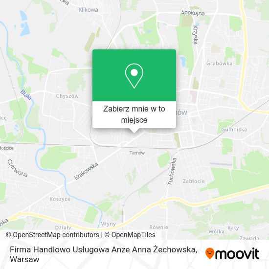 Mapa Firma Handlowo Usługowa Anze Anna Żechowska