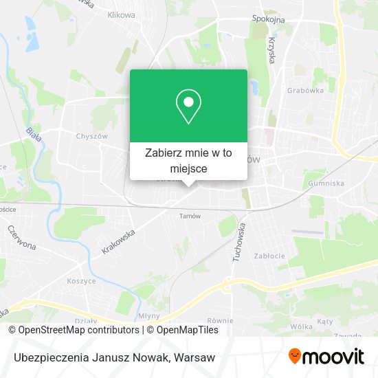 Mapa Ubezpieczenia Janusz Nowak