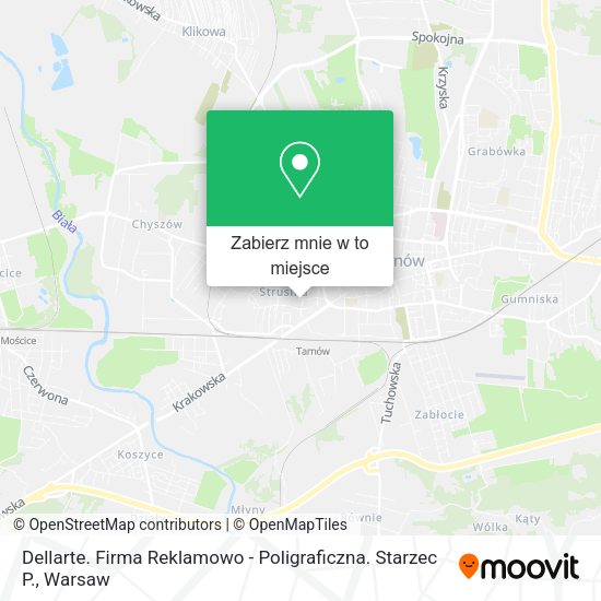 Mapa Dellarte. Firma Reklamowo - Poligraficzna. Starzec P.