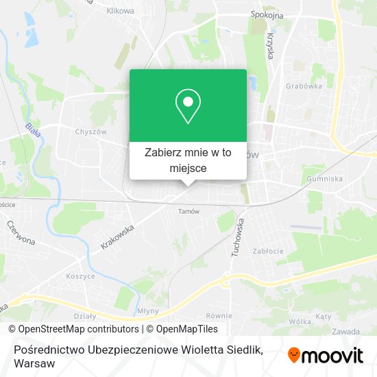 Mapa Pośrednictwo Ubezpieczeniowe Wioletta Siedlik